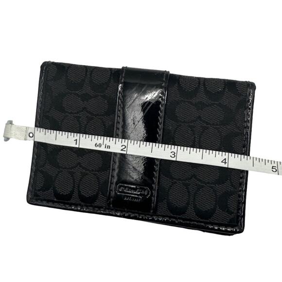 COACH y2k Signature Black Card Case Wallet - Picture 6 of 7